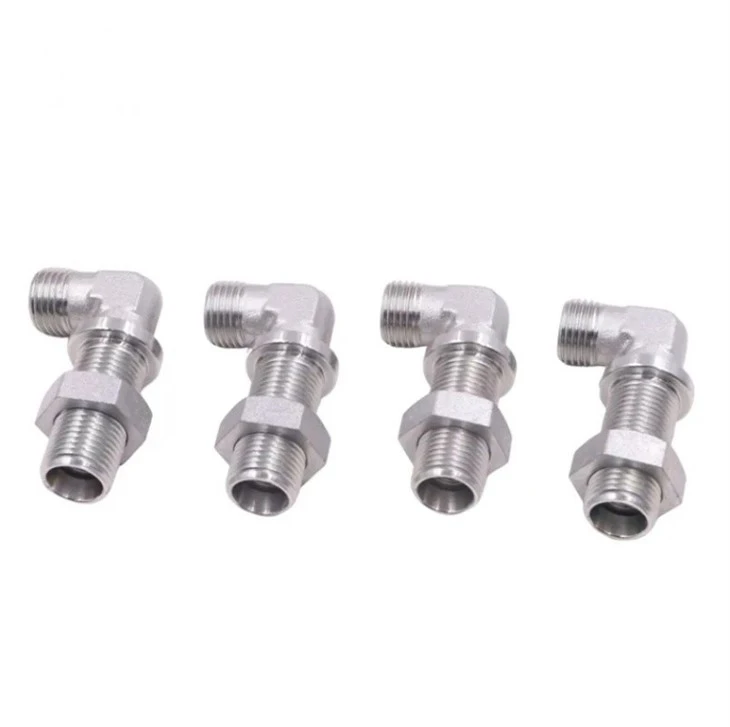 6C9 / 6D9 Metric Bulkhead 90° Hydraulic Adapter