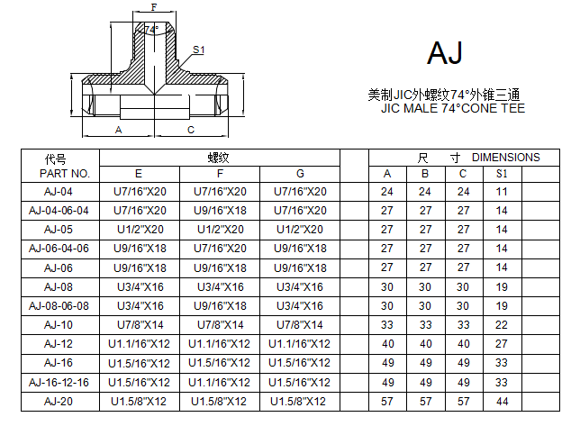 JIC MALE ADAPTER