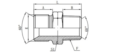 1BN BSP Male To NPT Male Hose Adapter