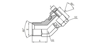 2B4 Male BSP To Female BSP Swivel Elbow